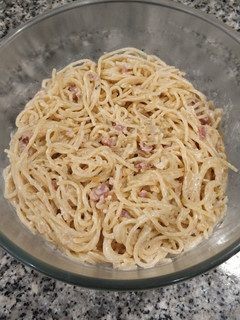 Una foto de Pasta carbonara