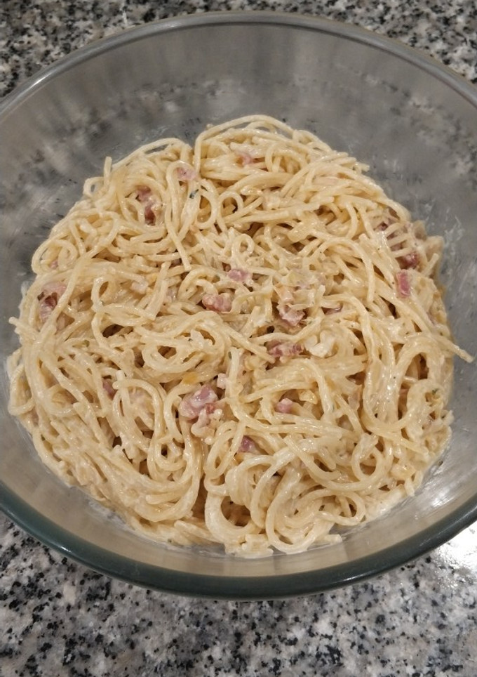 Una foto de Pasta carbonara