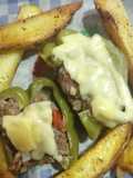 Morrones rellenos de carne molida