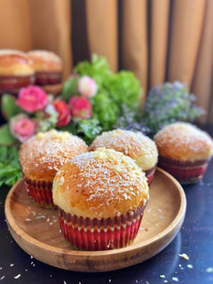 Foto resep Roti Kelapa + Cream keju homemade