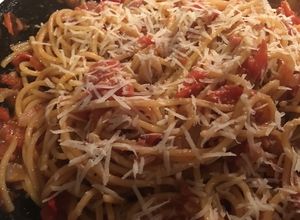 Una foto de Spaghetti all'Amatriciana (con Panceta)