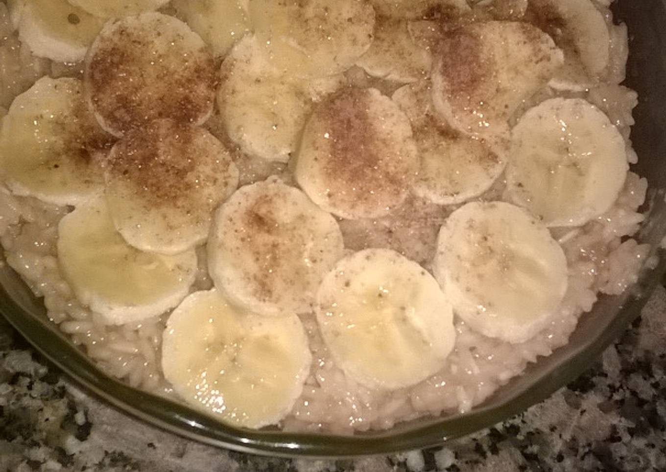 Arroz con leche banana split