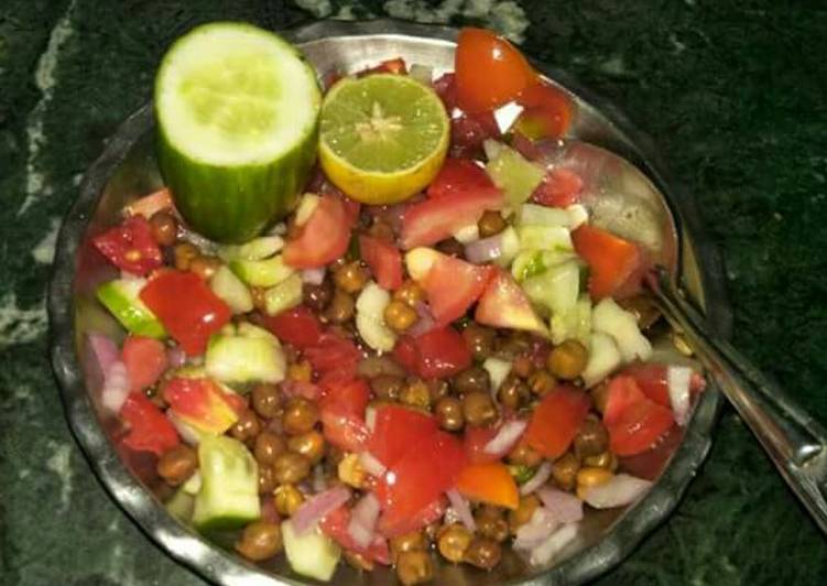 Easiest Way to Make Award-winning Soaked chana chaat (healthy and oil free)