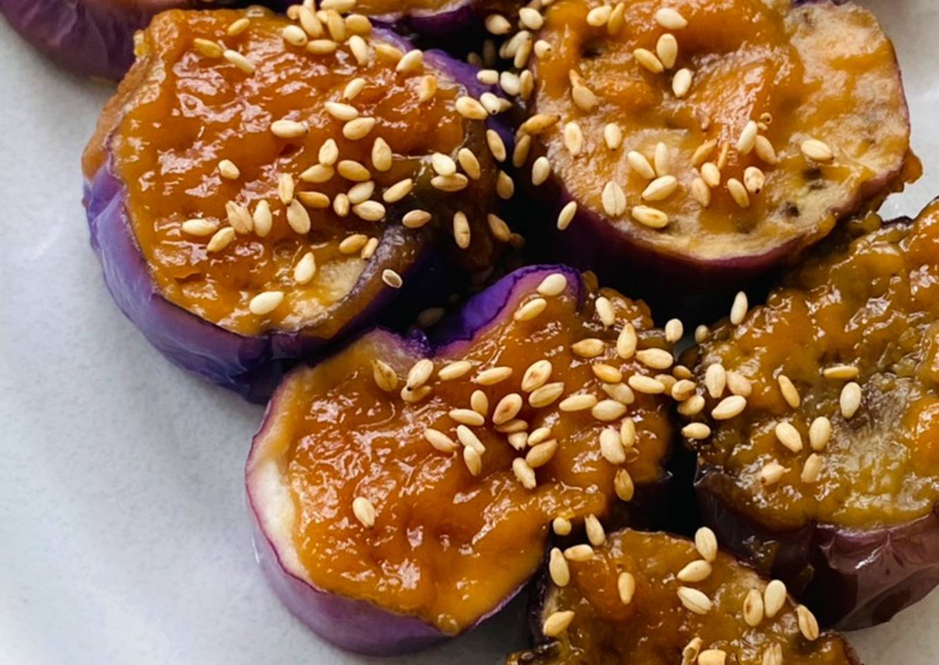 Microwave “Grilled” miso eggplant