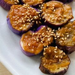 A picture of Microwave “Grilled” miso eggplant.