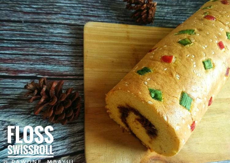 6 Langkah Resep Floss swissroll (bolu gulung isi abon) yang Sederhana