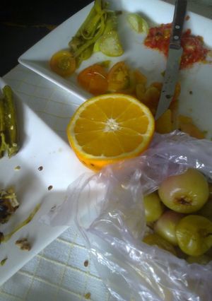 Una foto de Cerdo con chile toreado y naranja agria