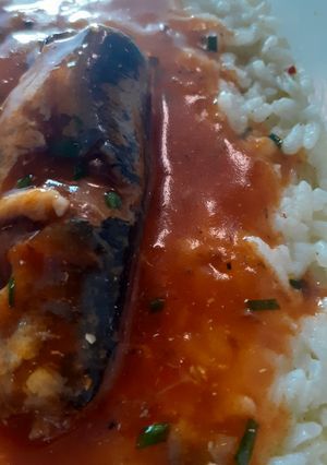 Foto resep Nasi Telur kuah Sarden (Lazy Cooking)