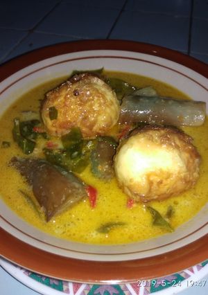Foto resep Lodeh telor terong pedas
