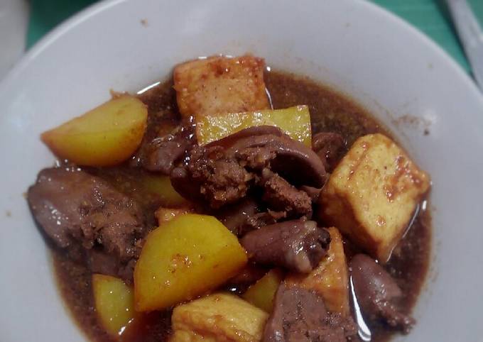 Semur Tahu Kentang Ati Ampela