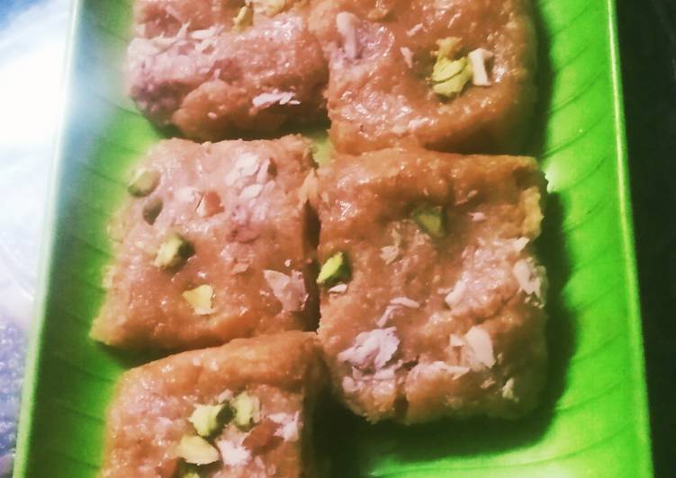 Recipe of Any-night-of-the-week #Mawa Sattu Barfi Cooking Basics for Beginners