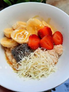 Foto resep Oat Pisang Strawberry MPASI 1Y+