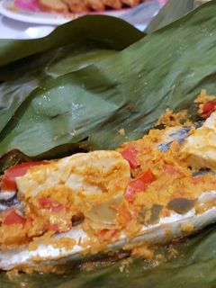 Foto resep Pepes pedas ikan gereh campur tempe, cara masak kukus & panggang