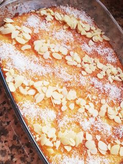 صورة لوصفة بسبوسة لفطور رمضان 😋