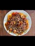 Salsa de langostinos con pasta