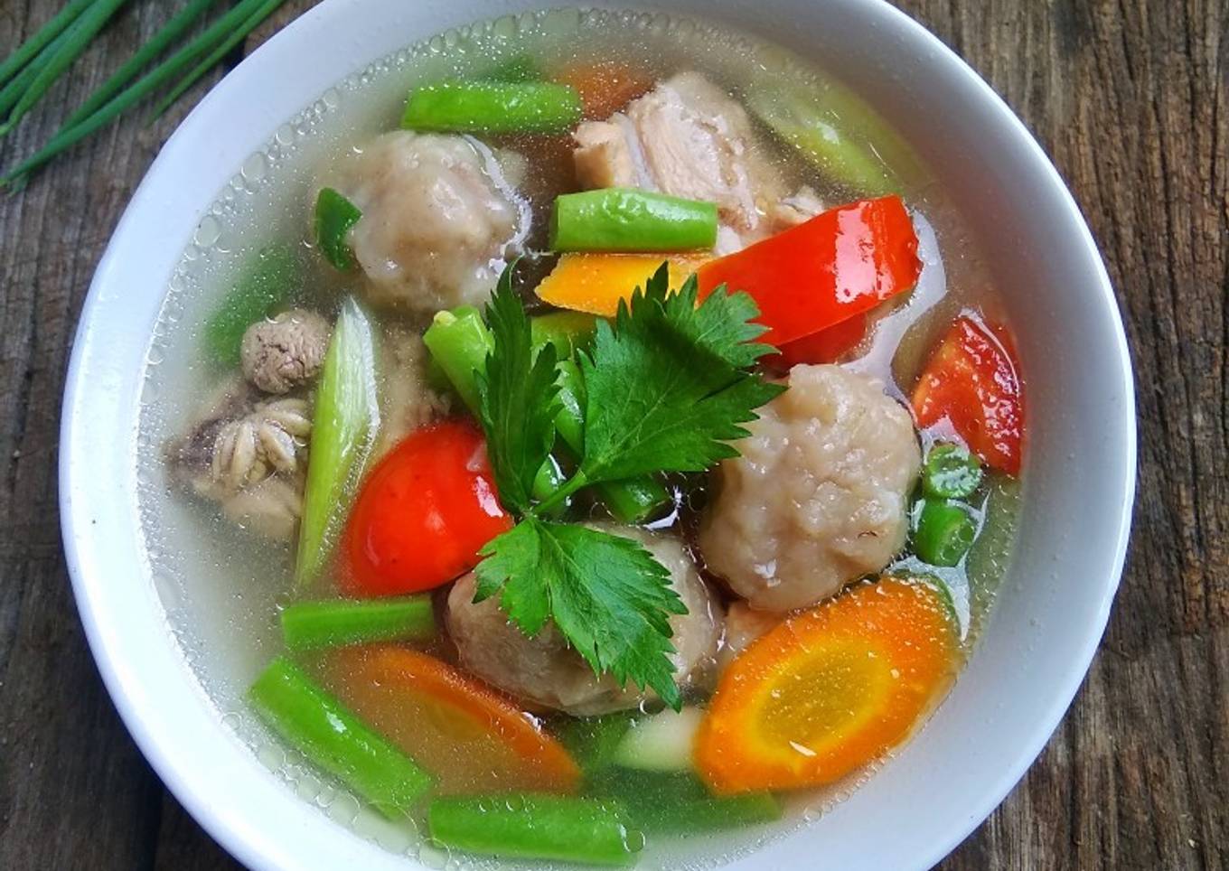 Sup Ayam Bakso Buah Salak