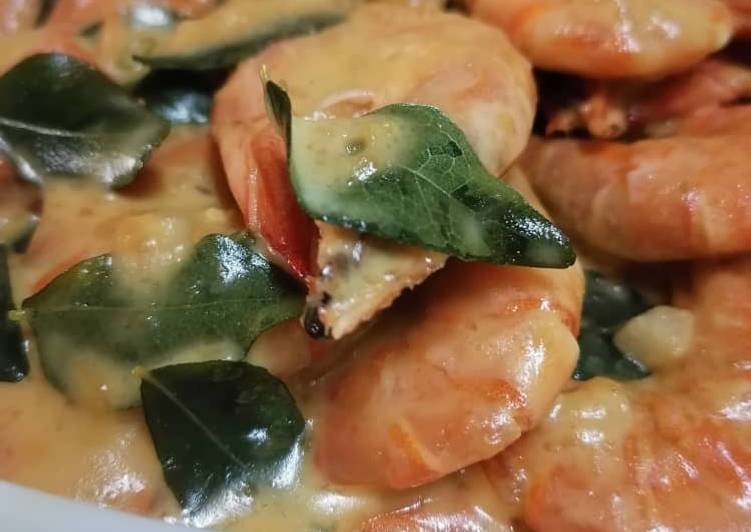 3 Langkah Resepi Udang Masak Salted Egg Creamy Yang Sederhana