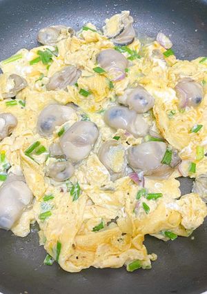 Hình của món Hào chiên trứng.