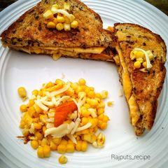 A picture of Cheesy corn paneer Sandwich.