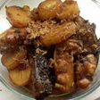Kentang ayam kecap