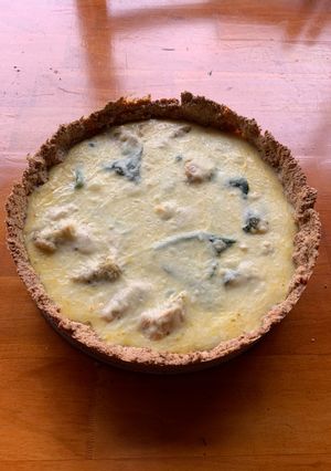 Una foto de Quiche de pollo keto