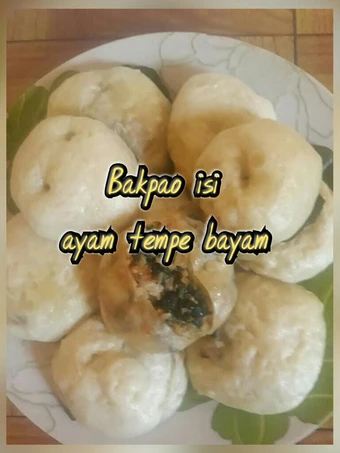 Cara Gampang Membuat Resep Bakpao ayam tempe bayam yang  Bikin Ketagihan Anti Ribet, Uenak Banget
