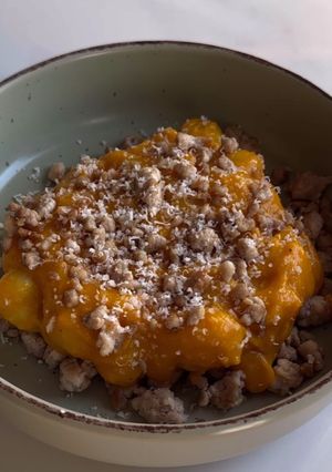 Una foto de Gnocchis en Salsa de Calabaza y Parmesano