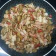 Bacon con champiñón