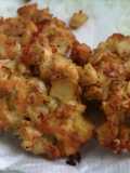 Torrejitas de pollo a la brasa y papas fritas