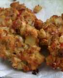 Torrejitas de pollo a la brasa y papas fritas
