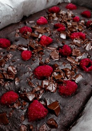 Málnás brownie recept fotója