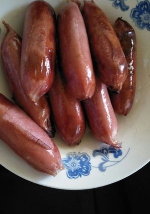 A picture of Fried smokies.