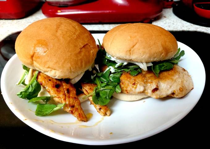 My fried Salt and Pepper seasoned Chicken on a bun. 🥰🥰🥰
