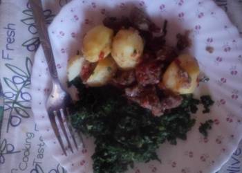 Easiest Way to Prepare Yummy Boiled Goat Meat  Emmanuel Spinach 