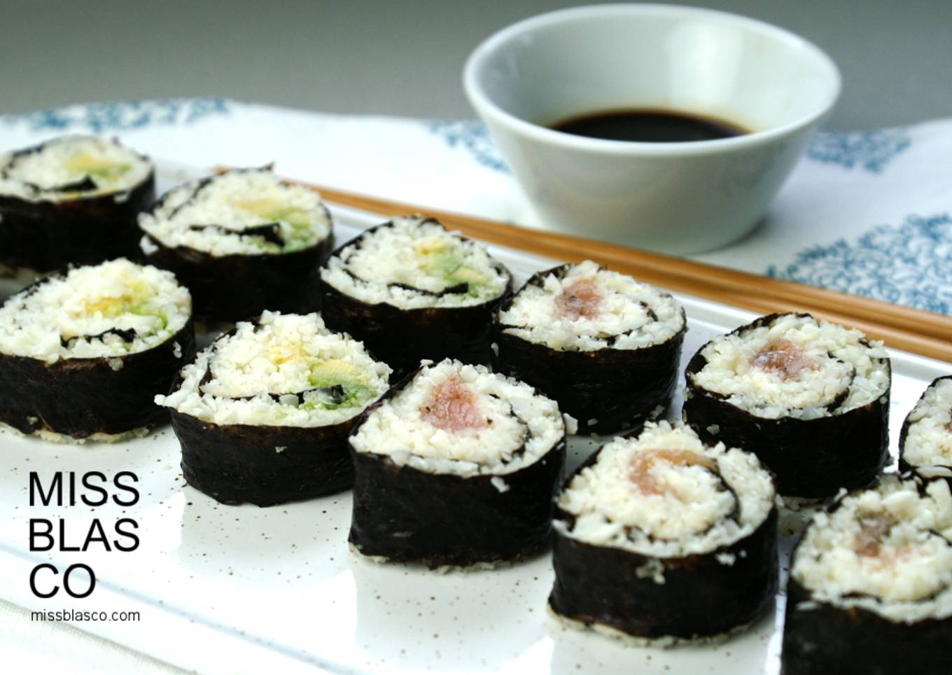 Makis con arroz de coliflor