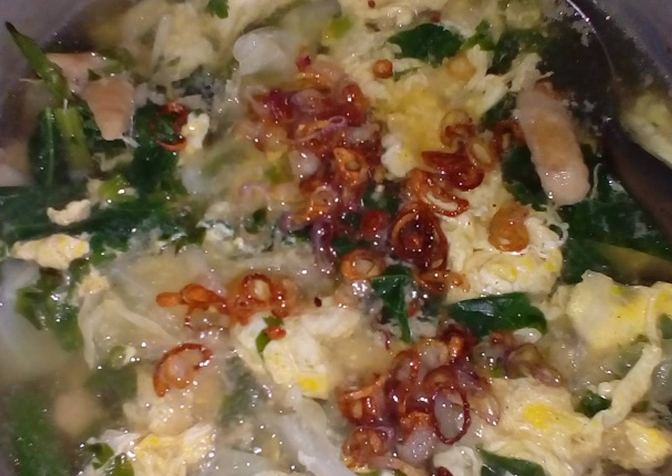 Sayur sop kulit ayam ala anak kos