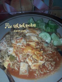 Foto resep Mie tek tek kuah pedas