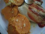 Sweet potatoes asado con tilapia