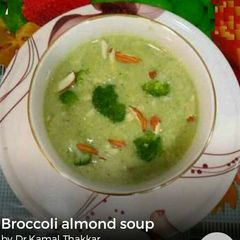 A picture of Broccoli almond soup.