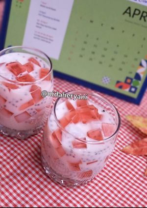 Foto resep Es Jelly Susu Nata de Coco