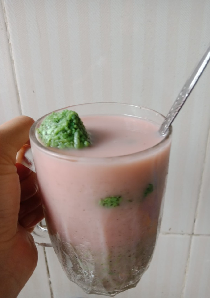 Foto resep Es tape ketan hijau susu