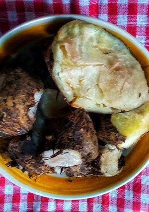 A picture of Boiled cocoyam.