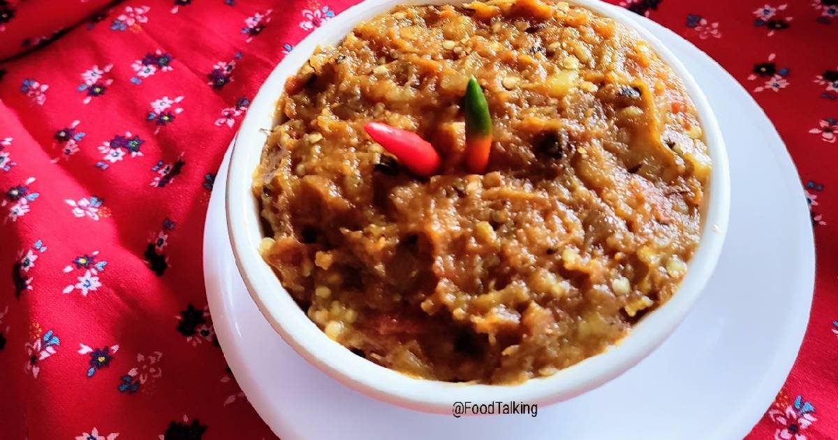 Aloo Baingan Bharta/Potato Brinjal Bharta Recipe by Dr.Madhumita Mishra