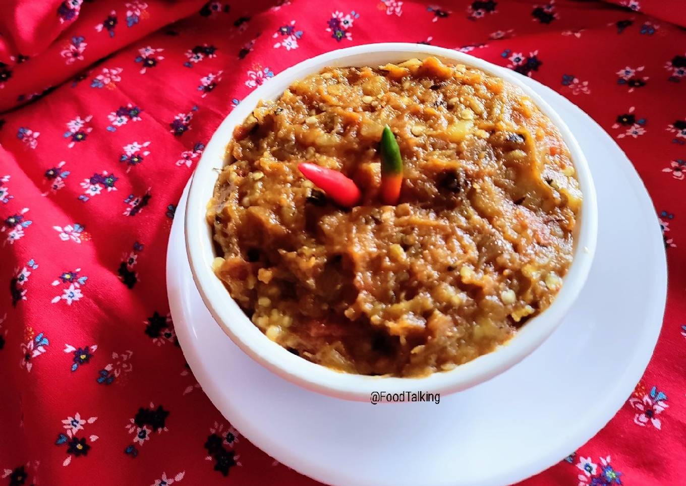 Aloo Baingan Bharta/Potato Brinjal Bharta