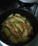 Pollo con verduritas