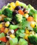 Bông cải xanh xào ngũ sắc