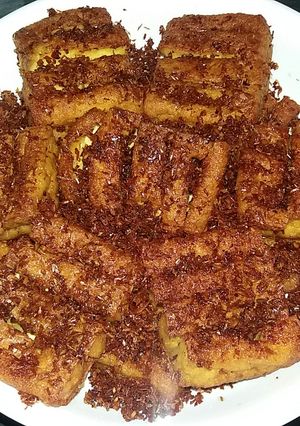 Hình của món Đậu hủ muối sả chay.