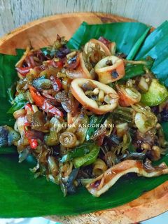 Foto resep Tumis Cumi asin cabe ijo 🌿