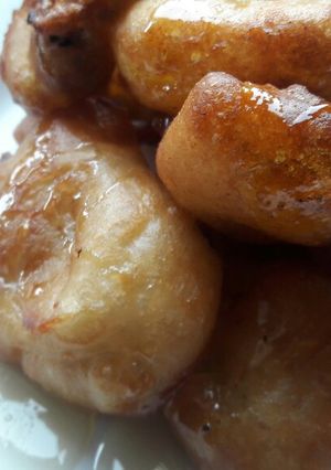 Una foto de Buñuelos de manzana peculiares!
