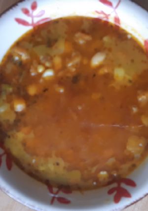 Una foto de Porotos granados con pilco